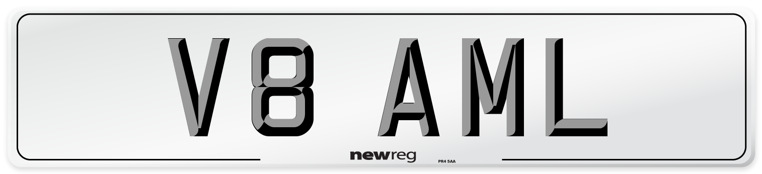 V8 AML Number Plate from New Reg
